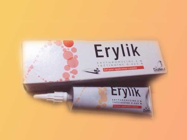 Thuốc Erylik được bào chế dưới dạng gel bôi ngoài da và được đóng gói trong 1 tuýp nhôm với trọng lượng 30g